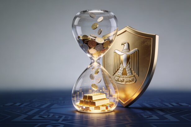 A 3D illustration of a golden shield with the UAE emblem protecting a stack of digital coins, symbolizing the new UAE Golden Pension 2026 scheme.