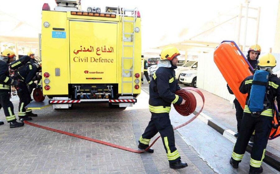 Qatar Civil Defence Controls Warehouse Fire in Al Wakrah