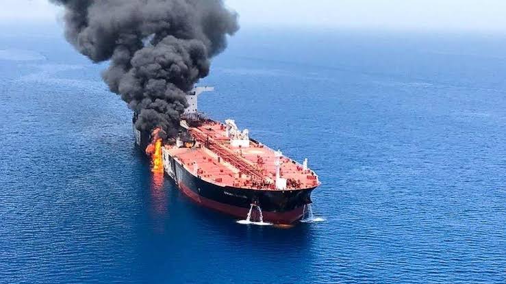 Tanker Is Hit by an Unknown Projectile East of Oman